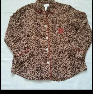 Oscar de la Renta leopard print shirt